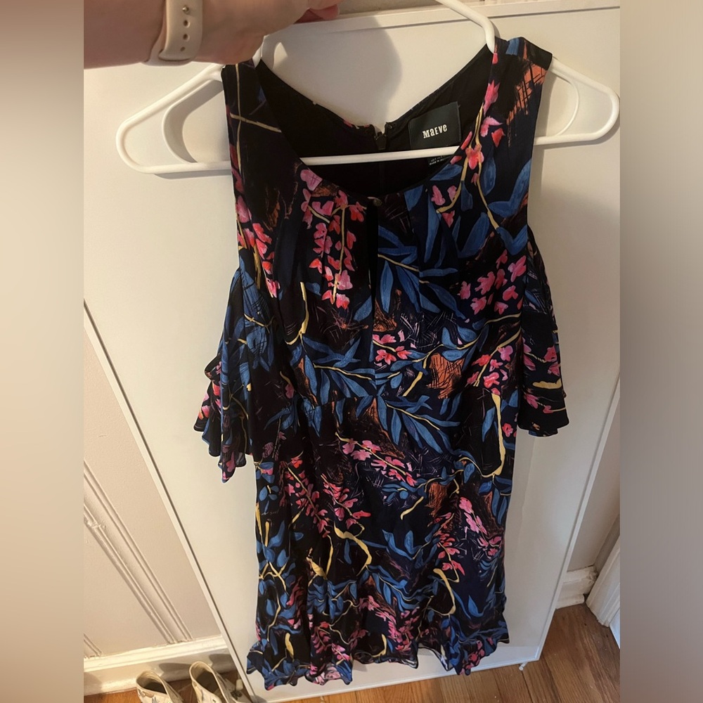 Anthropologie Maeve Elia Open Shoulder Dress